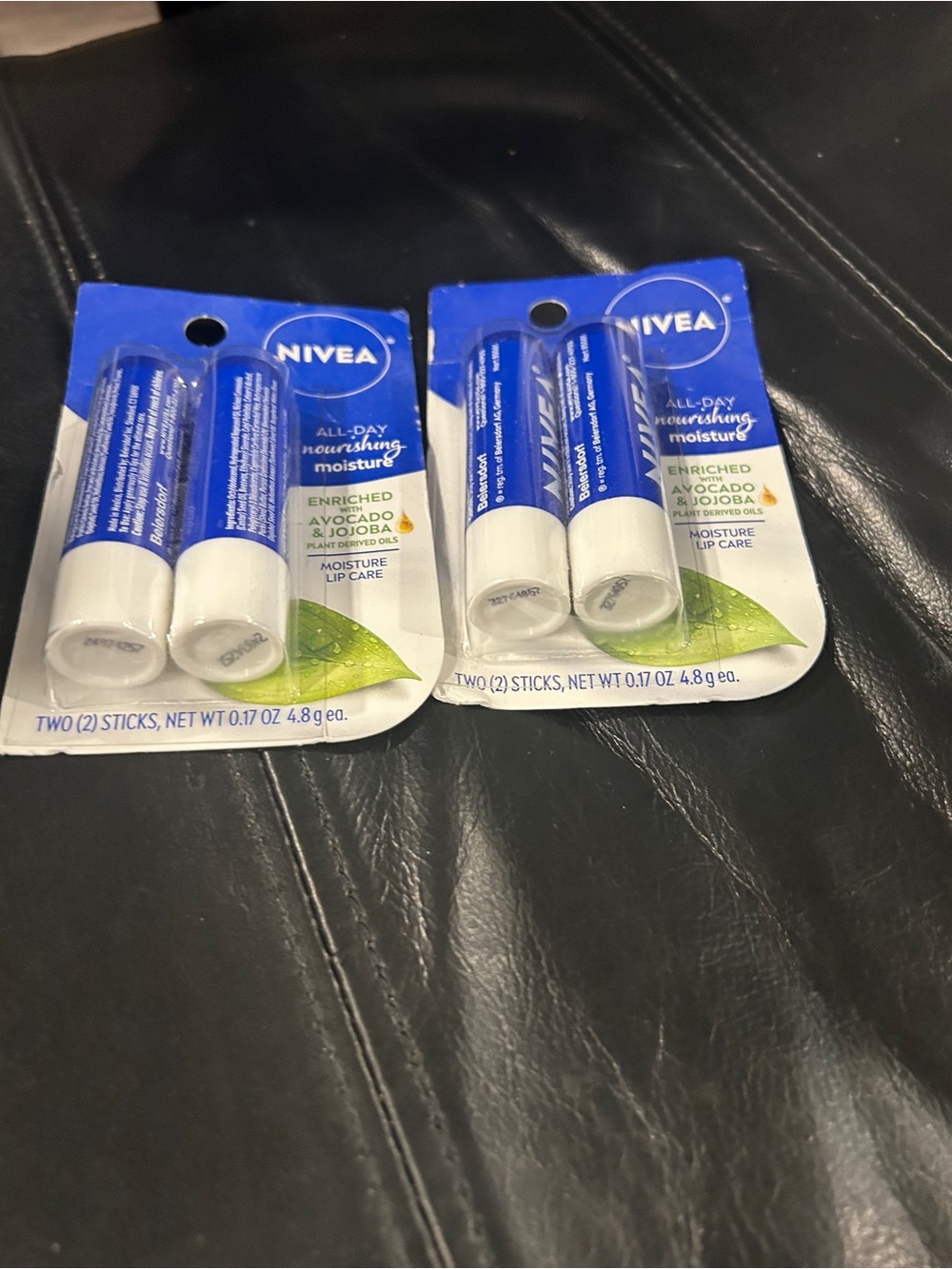 NIVEA Nourishing Moisture Lip Balm - Blue (Pack of 2)
